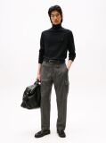 Black Cotton Cashmere Roll Neck Jumper  Men