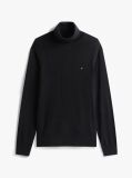 Black Cotton Cashmere Roll Neck Jumper  Men