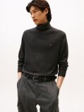 Gri Jumper Din Bumbac Si Casmir Roll Neck  Barbati