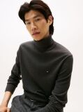 Gri Jumper Din Bumbac Si Casmir Roll Neck  Barbati