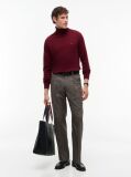 Rosu Jumper Din Bumbac Si Casmir Roll Neck  Barbati