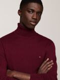 Rosu Jumper Din Bumbac Si Casmir Roll Neck  Barbati