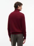 Rosu Jumper Din Bumbac Si Casmir Roll Neck  Barbati
