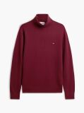 Rosu Jumper Din Bumbac Si Casmir Roll Neck  Barbati