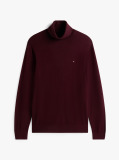 Red Cotton Cashmere Roll Neck Jumper  Men