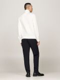 White Cotton Cashmere Roll Neck Jumper  Men