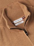 Brown Zip-Neck Jumper  Men