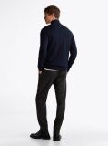 Blue Zip-Neck Jumper  Men