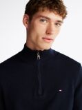 Blue Zip-Neck Jumper  Men