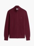 Rosu Cardigan Din Bumbac Si Casmir Zip-Thru  Barbati