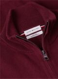 Rosu Cardigan Din Bumbac Si Casmir Zip-Thru  Barbati