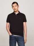 Black Tipped Placket Flag Embroidery Polo  Men