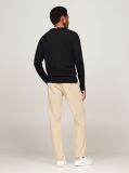 Black Smart Casual Fine Merino Wool Jumper  Men