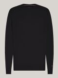 Black Smart Casual Fine Merino Wool Jumper  Men