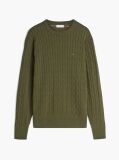 Verde Jumper Cu Guler Rotund Din Tricot  Barbati