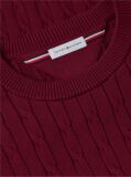 Rosu Jumper Cu Guler Rotund Din Tricot  Barbati