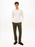 Beige Cable Knit Crew Neck Jumper  Men