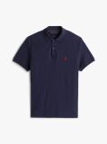 Blue Tricou Polo Cu Monograma Th  Barbati