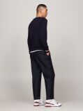 Blue Global Stripe Cuff Logo Jumper  Men