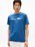 Blue Tricou Cu Logo Script  Barbati