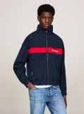 Blue Stand Collar Water Resistant Reversible Windbreaker Jacket  Men