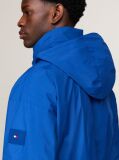 Blue Stand Collar Water Resistant Reversible Windbreaker Jacket  Men