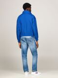 Blue Stand Collar Water Resistant Reversible Windbreaker Jacket  Men