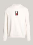 Beige Vertical Flag Embroidery Sweatshirt  Men