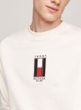 Beige Vertical Flag Embroidery Sweatshirt  Men