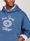 Blue Logo Embroidery Hoody  Men
