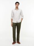 Bej Camasa Oxford Regular Fit Cu Dungi  Barbati