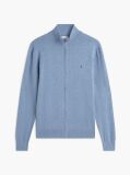 Blue Jumper Cu Guler Inalt Si Fermoar  Barbati