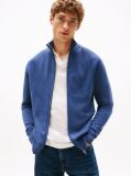 Blue Jumper Cu Guler Inalt Si Fermoar  Barbati