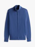 Blue Jumper Cu Guler Inalt Si Fermoar  Barbati