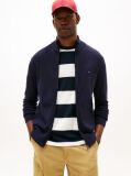 Blue Mock Turtleneck Zip-Thru Jumper  Men