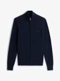 Blue Mock Turtleneck Zip-Thru Jumper  Men