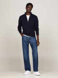 Blue Mock Turtleneck Zip-Thru Jumper  Men