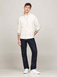 White Wool Rich Relaxed Zip-Thru Jumper  Men