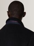 Black Smart Casual Wool Rich Coat  Men