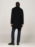 Black Smart Casual Wool Rich Coat  Men