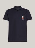 Blue Regular Vertical Flag Polo Shirt  Men