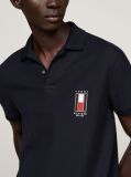 Blue Regular Vertical Flag Polo Shirt  Men