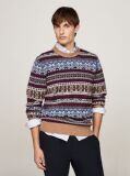 Multi Fair Isle Wool Rich Jumper  Men