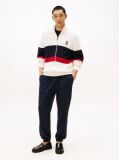 Blue Pantaloni Joggers Din Fleece Cu Mansete  Barbati