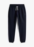 Blue Pantaloni Joggers Din Fleece Cu Mansete  Barbati