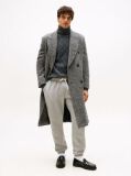 Gri Pantaloni Joggers Din Fleece Cu Mansete  Barbati