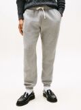 Gri Pantaloni Joggers Din Fleece Cu Mansete  Barbati