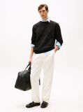 Negru  Hanorac Cu Guler Rotund Din Fleece  Barbati