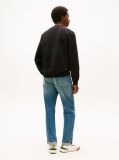 Negru  Hanorac Cu Guler Rotund Din Fleece  Barbati