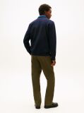 Blue  Hanorac Cu Guler Rotund Din Fleece  Barbati